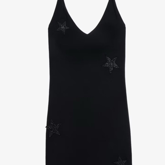 Zadig & Voltaire Dresses & Skirts - Zadig & Voltaire Black Star-Embellished V-Neck Mini Dress